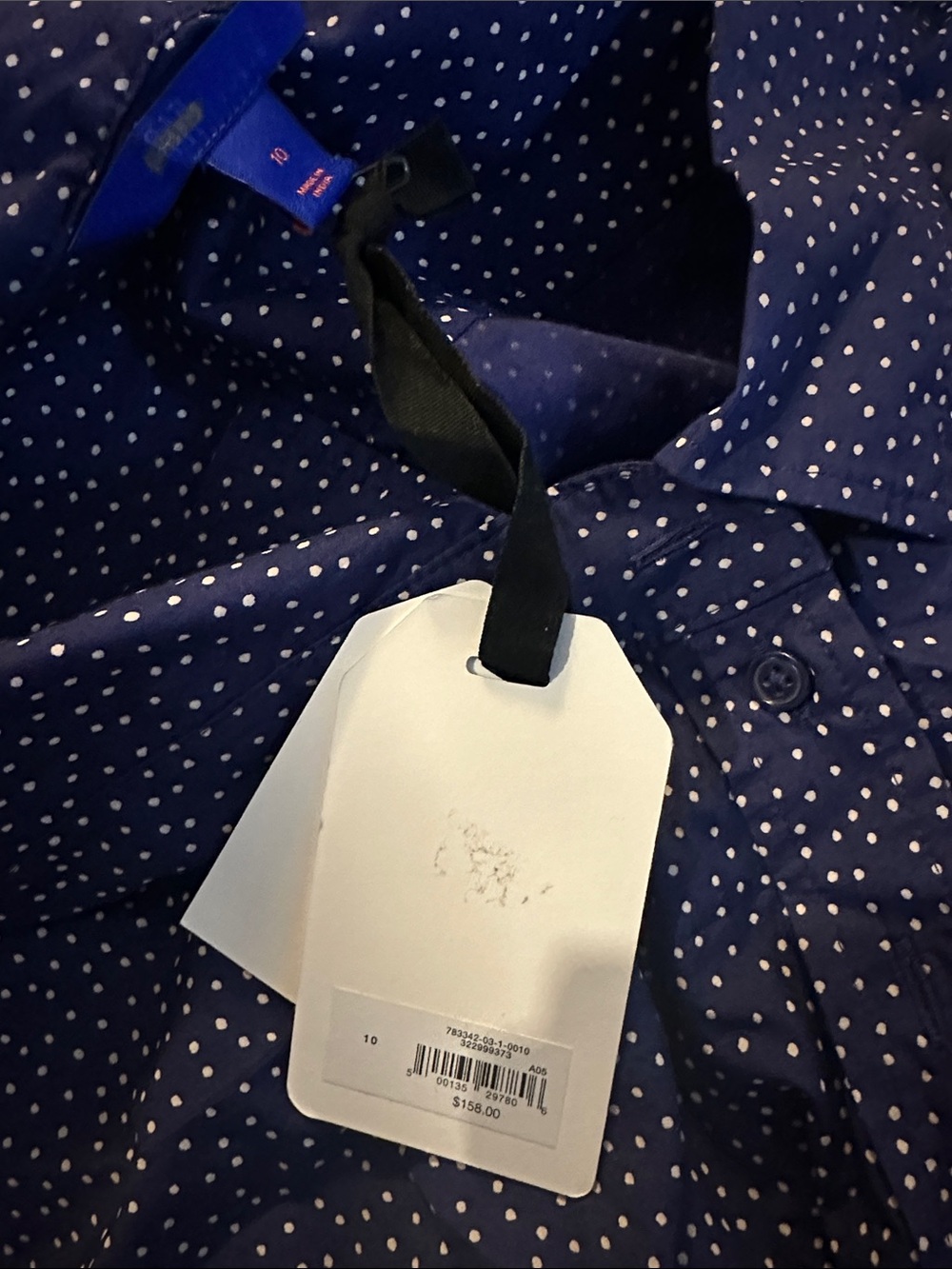 NWT! GapStudio Navy Blue Dot Poplin Maxi Shirtdress 🪂✏️ - Picture 8 of 13